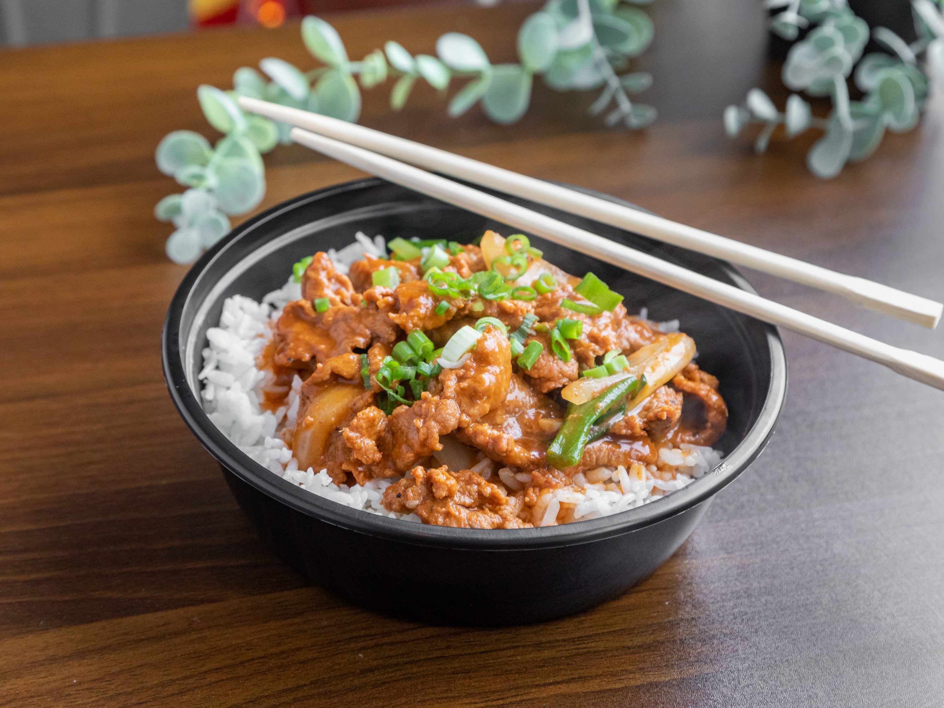 Order Beef  Gochujang Rice Bowl food online from Ricelicious store, Amherst on bringmethat.com