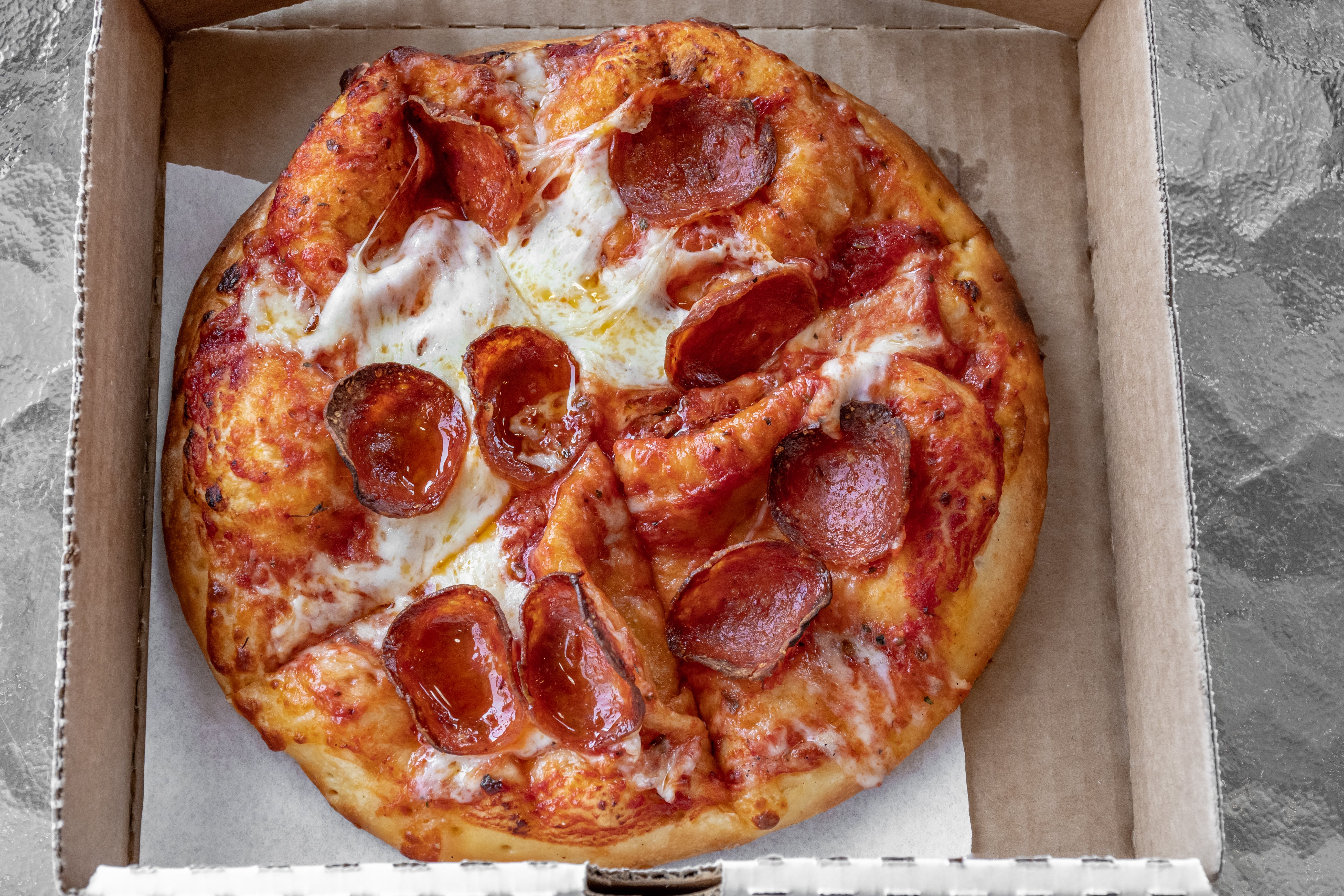 Order Pepperoni Pizza - Personal 8" (4 Slices) food online from Rock Creek Pizza store, Sandy on bringmethat.com