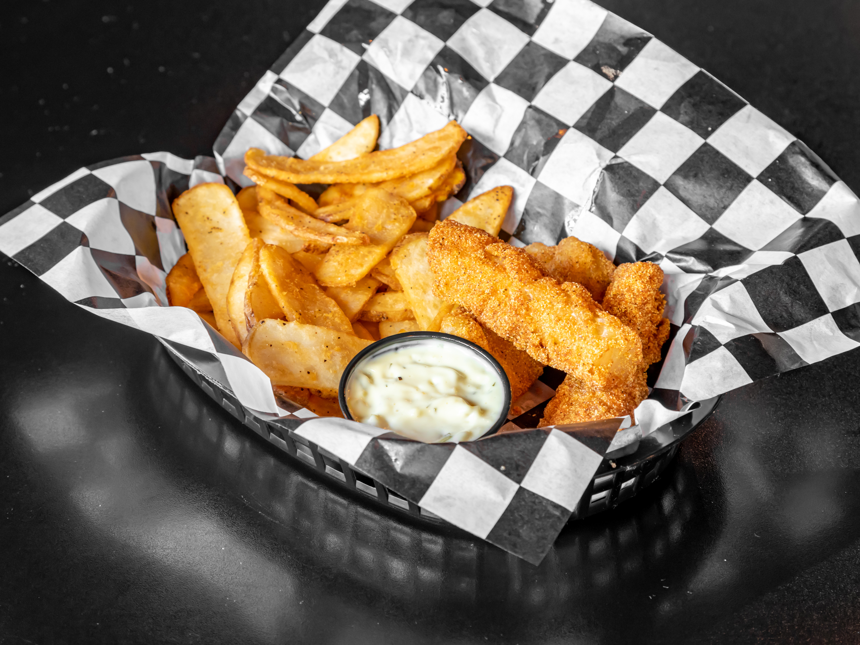 Order Fish and Chips food online from The Block Bistro And Grill store, Indianapolis on bringmethat.com