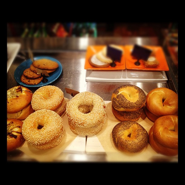 Order Bagel with Cream Cheese food online from Dogtown Coffee store, Santa Monica on bringmethat.com