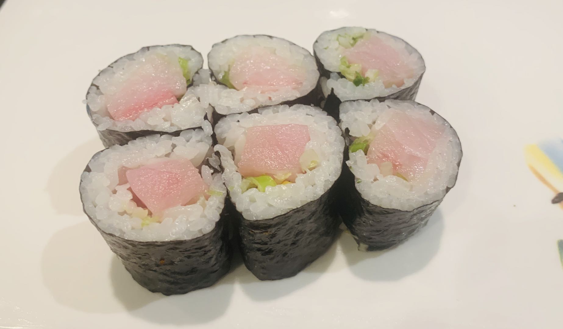 Order 11. Yellowtail Roll food online from Sushi Para store, Chicago on bringmethat.com