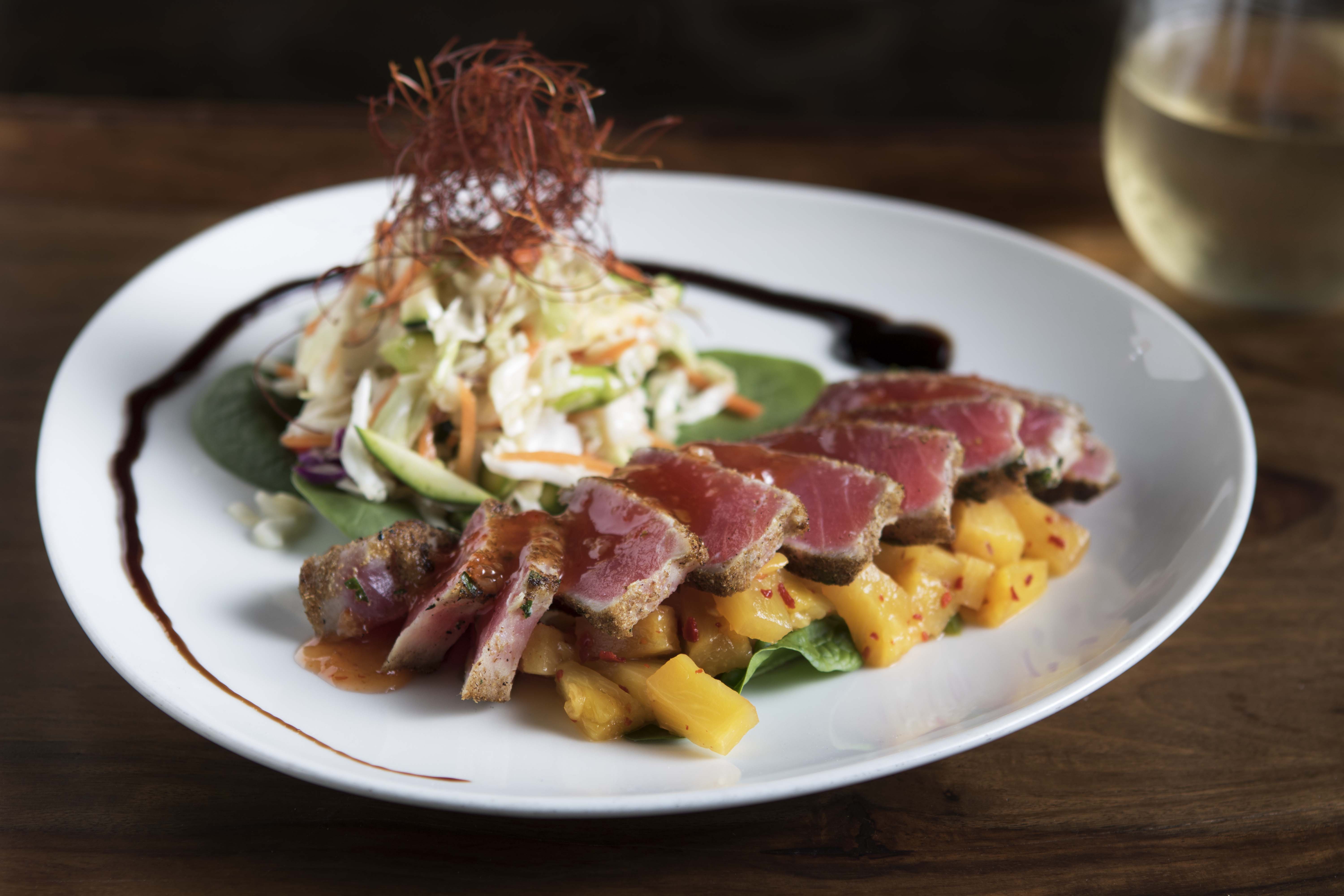 Order Seared Ahi Tuna food online from Pete's Restaurant & Brewhouse store, Yuba City on bringmethat.com
