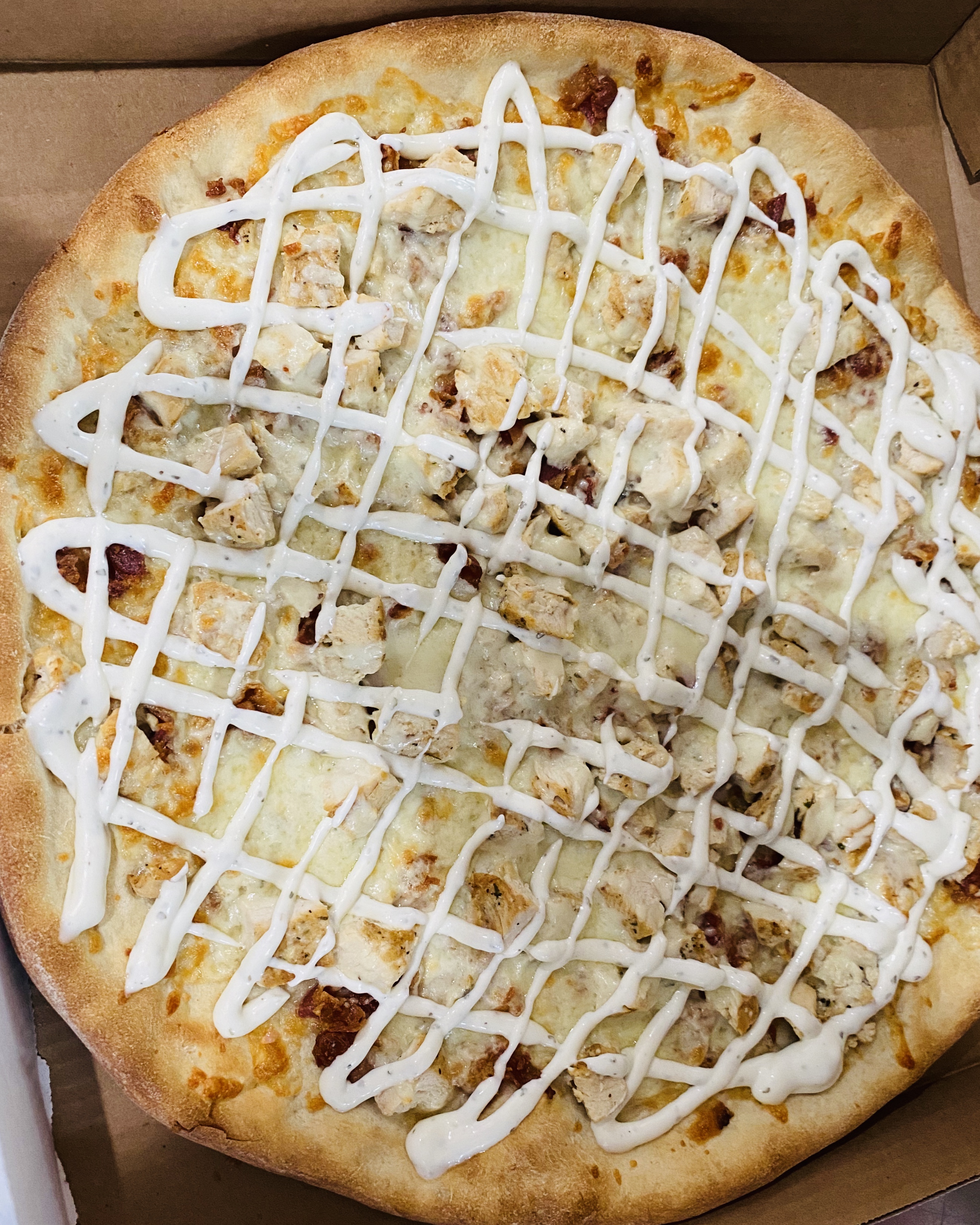 Order Grilled Chicken Bacon Ranch Pizza food online from Pepperoni store, Oaklyn on bringmethat.com