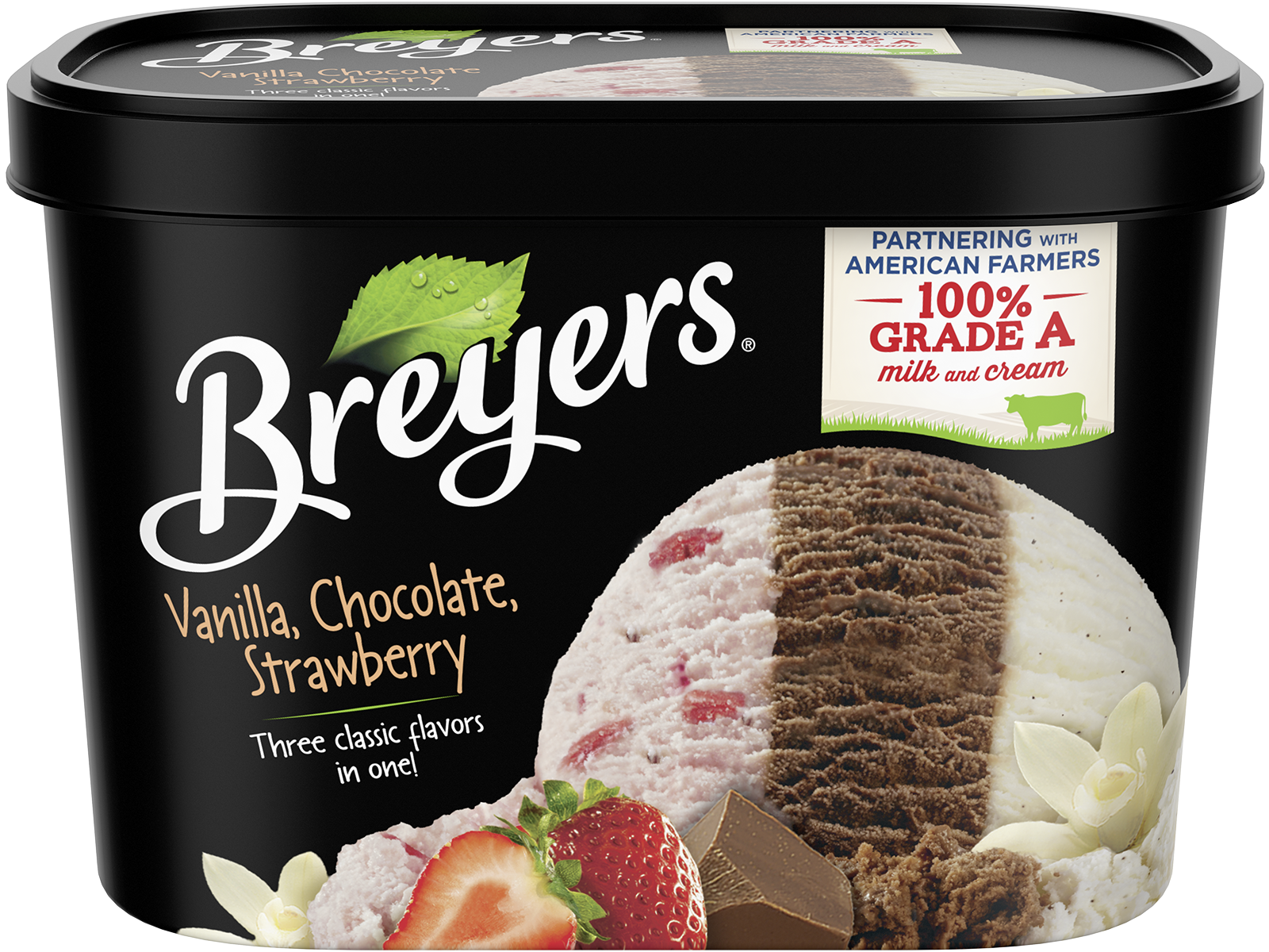 Order Breyers Vanilla Chocolate Strawberry 48 oz. food online from The Ice Cream Shop store, Montgomery on bringmethat.com