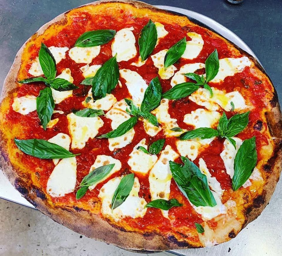 Order Brick Oven Vegan Margherita Pizza - Medium food online from Little Italy store, Washington on bringmethat.com