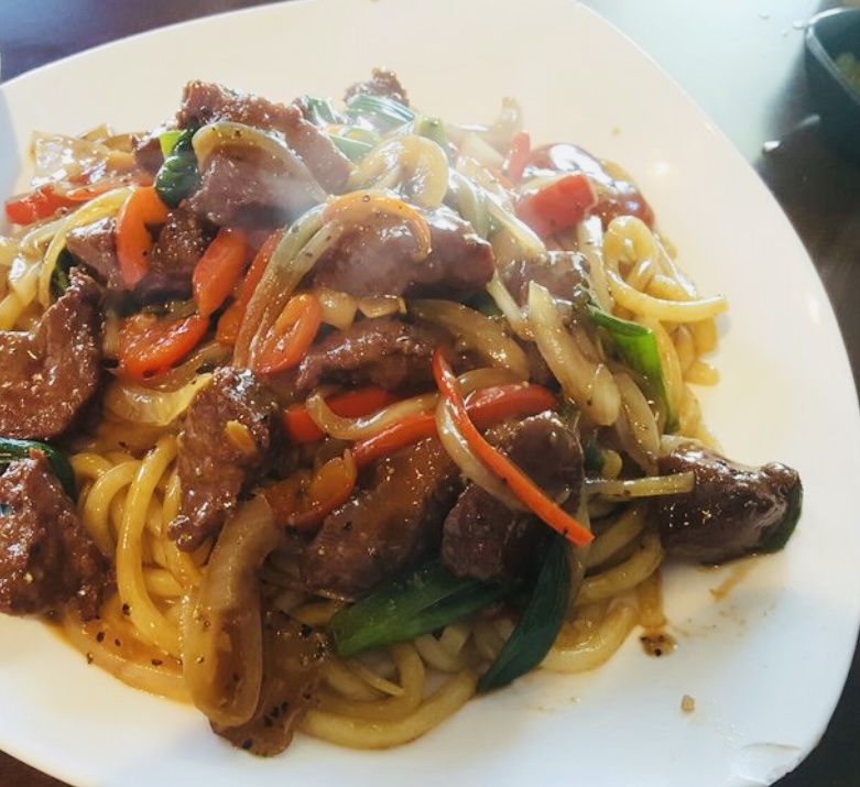 Order Black Pepper Beef Udon food online from Capital Noodle Bar store, Brea on bringmethat.com