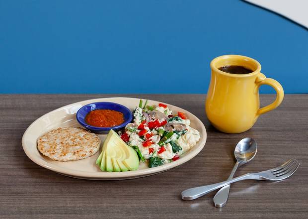 Order Protein & Veggie Egg White Scramble* food online from Snooze Am Eatery store, Denver on bringmethat.com
