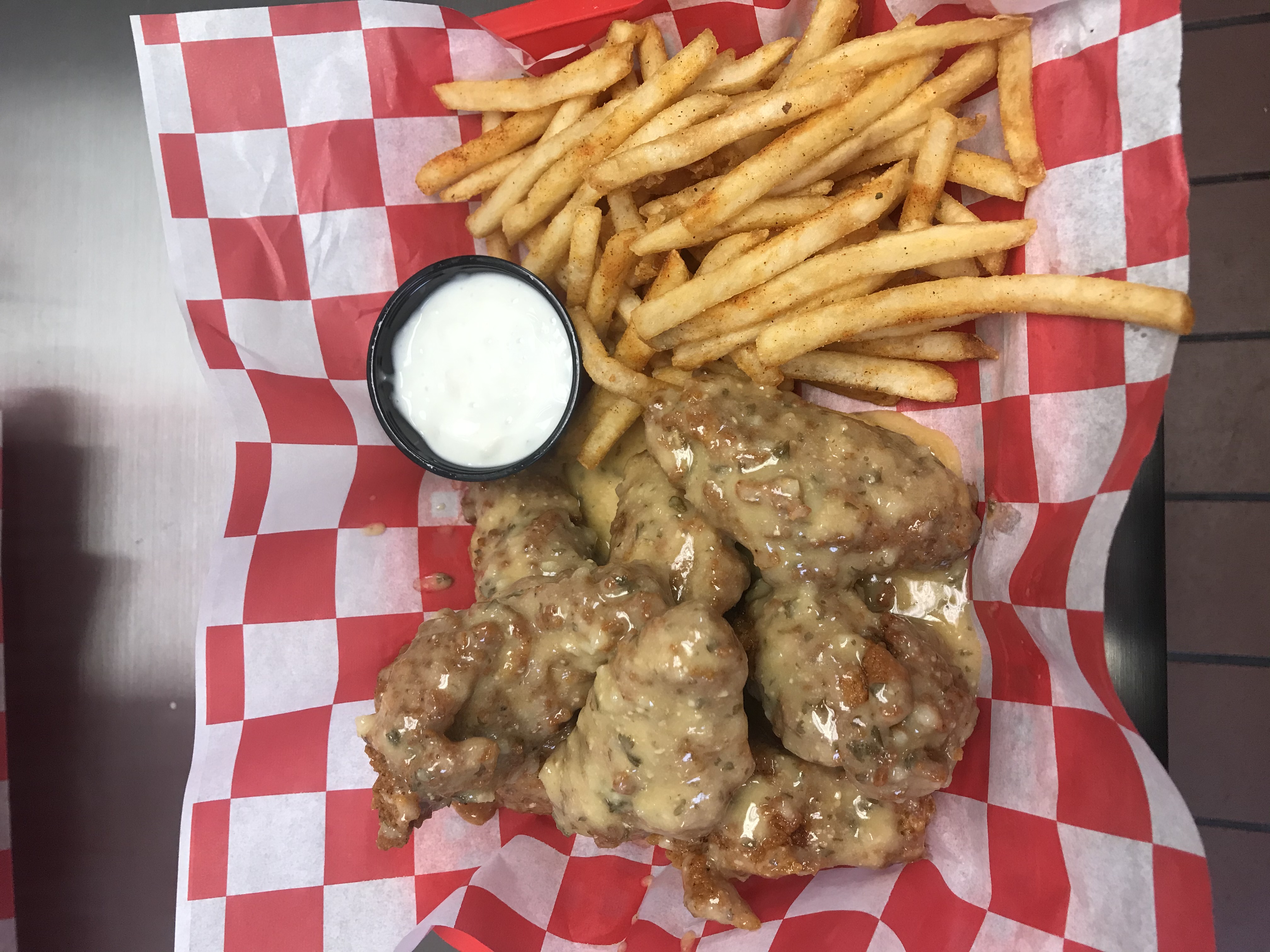 Order 8 Wings Fries and Drink food online from Cocky's Chicken and Brew store, Lincoln on bringmethat.com