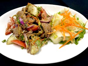 Order Mint Beef Salad food online from Lanna Thai Restaurant store, Lenexa on bringmethat.com
