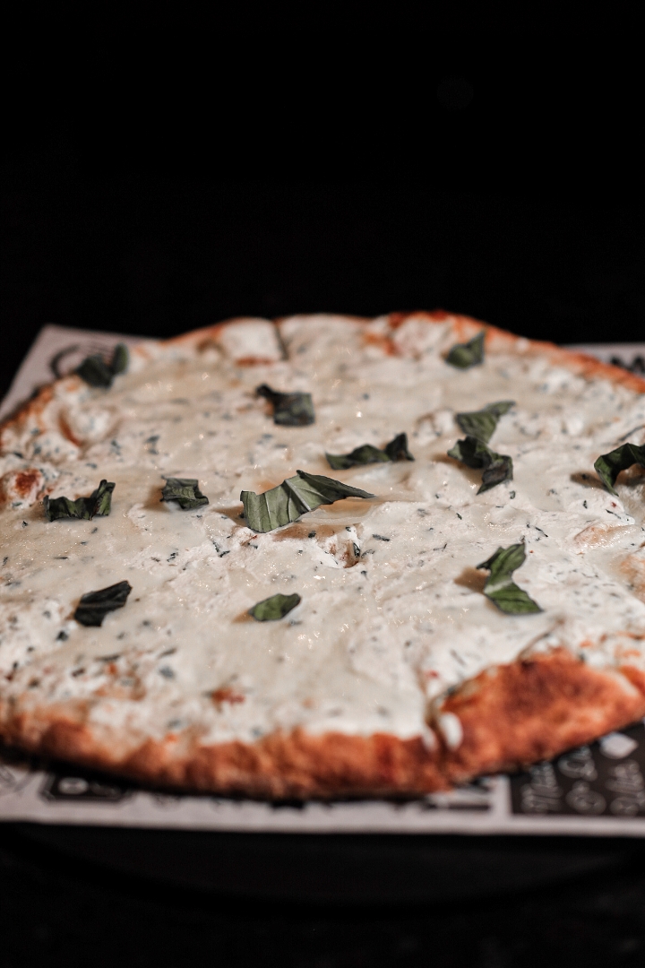 Order SM 3 Cheese White Pizza food online from Downtown Cafe store, Glen Cove on bringmethat.com