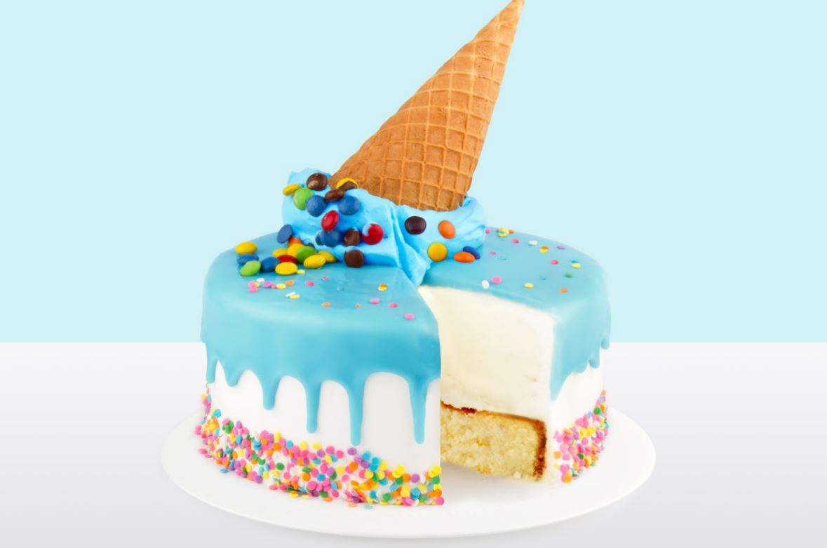 Order Birthday Cake Blue - 5" Small - Serves 4-6 food online from Creamistry store, Cerritos on bringmethat.com