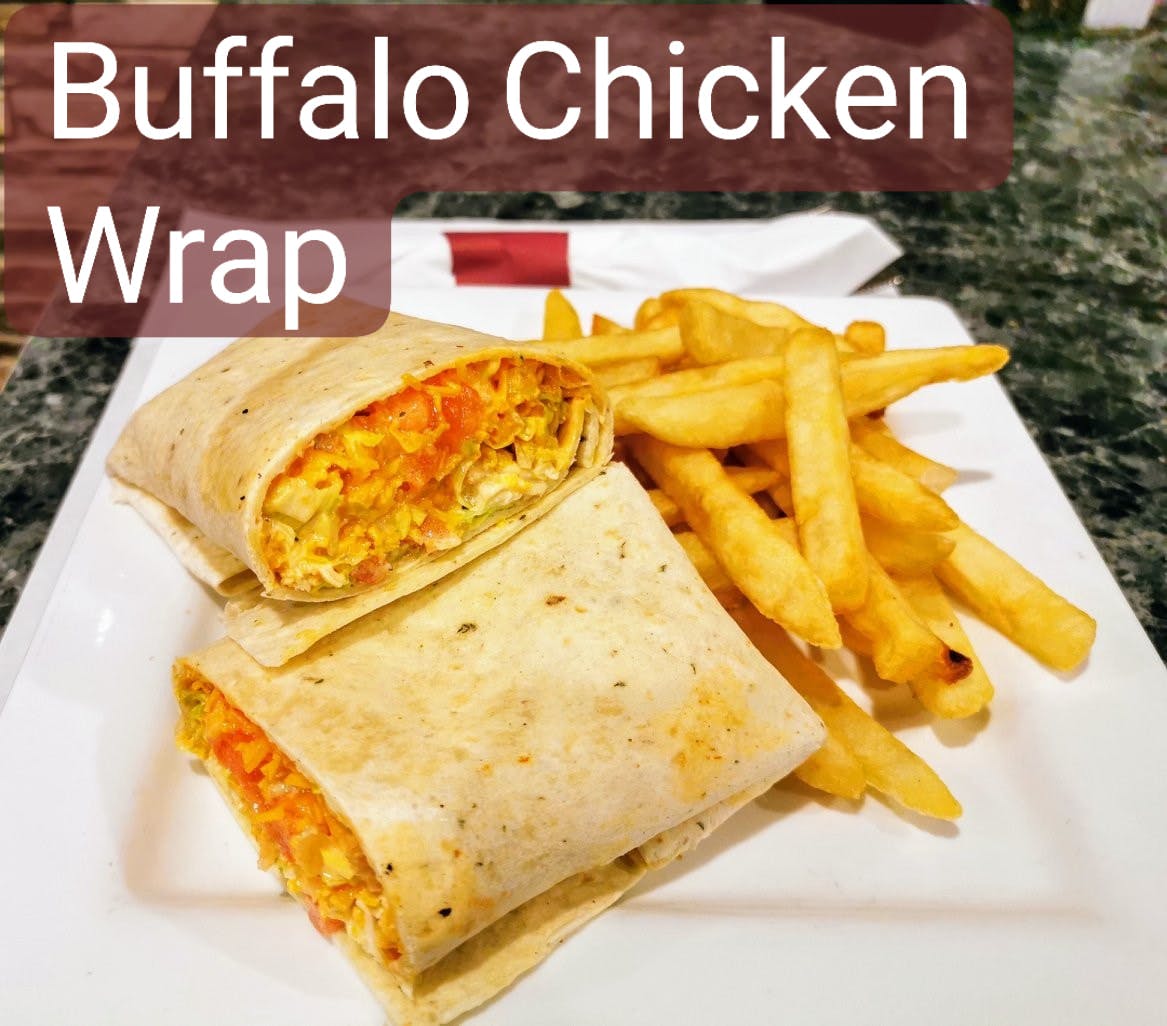 Order Buffalo Chicken Wrap - Wrap food online from Angelos Restaurant & Pizza store, Spring Valley on bringmethat.com