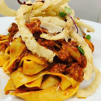 Order Pappardelle with Sausage Ragu food online from Casa Italiana store, Richmond on bringmethat.com
