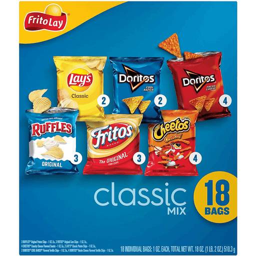 Order Frito Lay Classic Mix Multi Pack (18 COUNT) 139854 food online from Bevmo! store, Pasadena on bringmethat.com