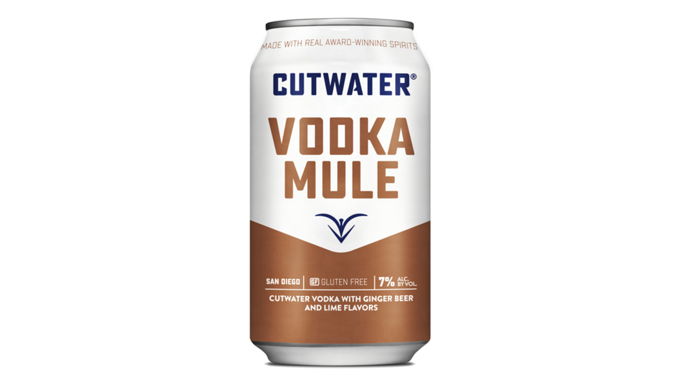 Order Cutwater Spirits Vodka Mule with Fugu Vodka Cocktail 4 Pack 12 oz Cans food online from House Of Cigar & Liquor store, Redondo Beach on bringmethat.com