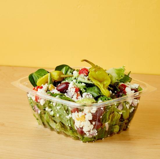 Order Small Greek Salad food online from Mr. Mac Macaroni & Cheese store, Manchester on bringmethat.com