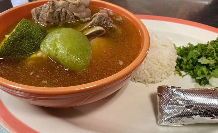 Order Caldo de Res (small) food online from Chilangos Seafood store, Kenner on bringmethat.com