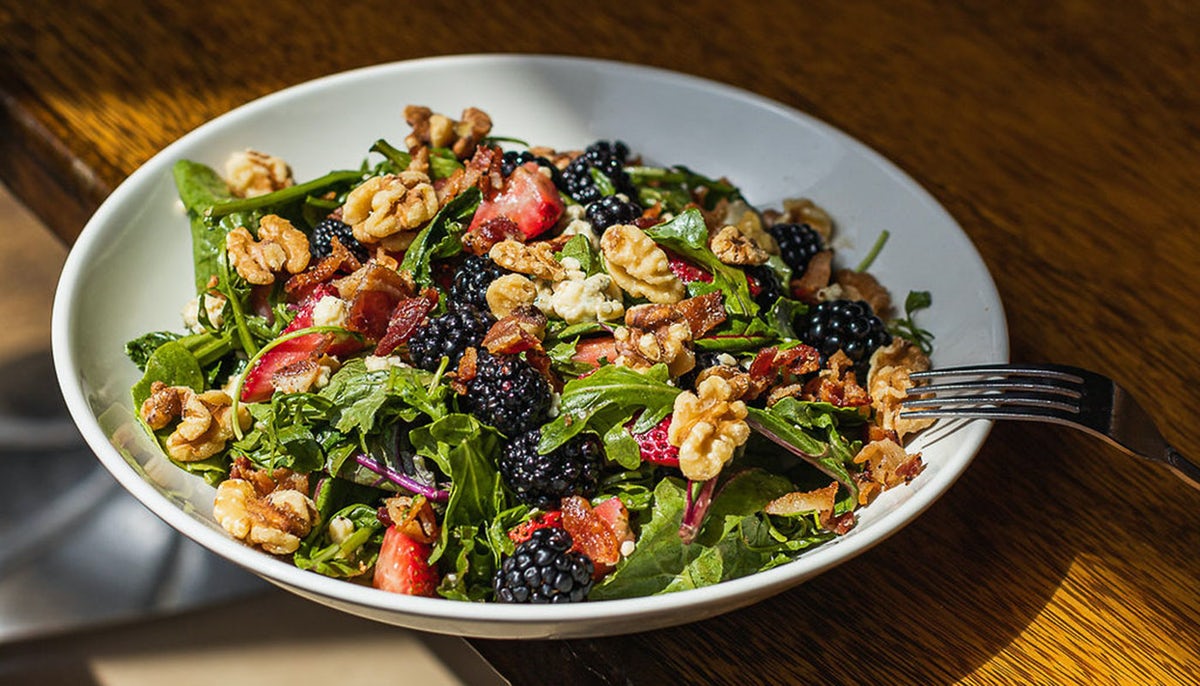 Order NEW! Berries & Bacon Salad food online from Hopcat store, Detroit on bringmethat.com