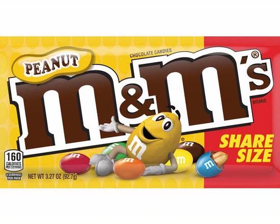 Order M&M Peanut King Size 3oz food online from Extra Mile 2008 store, Oceanside on bringmethat.com