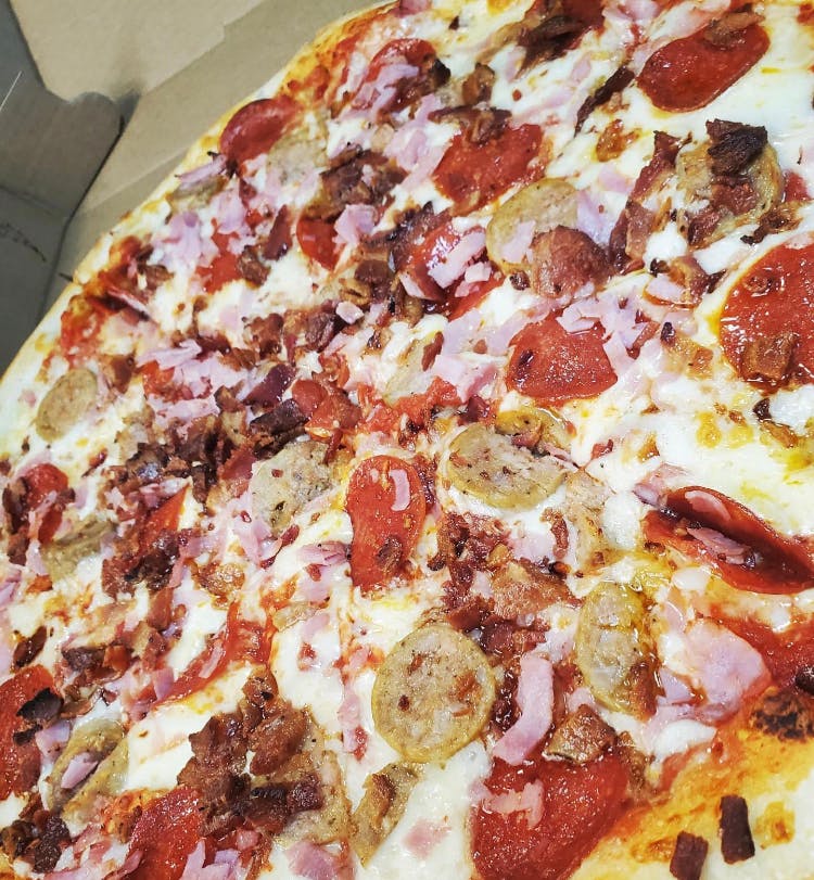 Order Meatlovers Pizza - Small 12'' food online from Buffalo House store, Philadelphia on bringmethat.com
