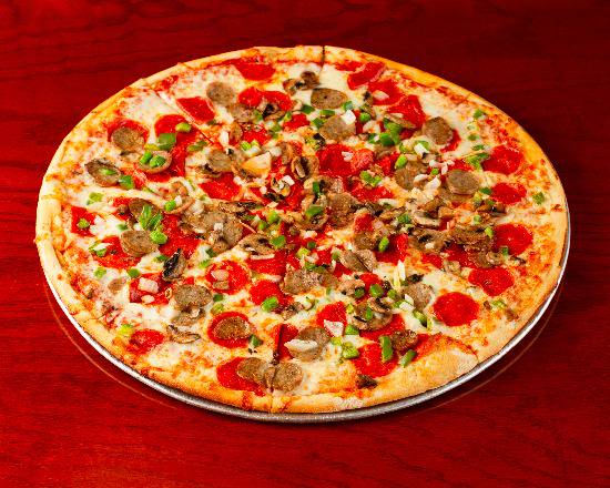 Order Large Supremo Pizza food online from Santini New York Style Deli store, Sterling on bringmethat.com