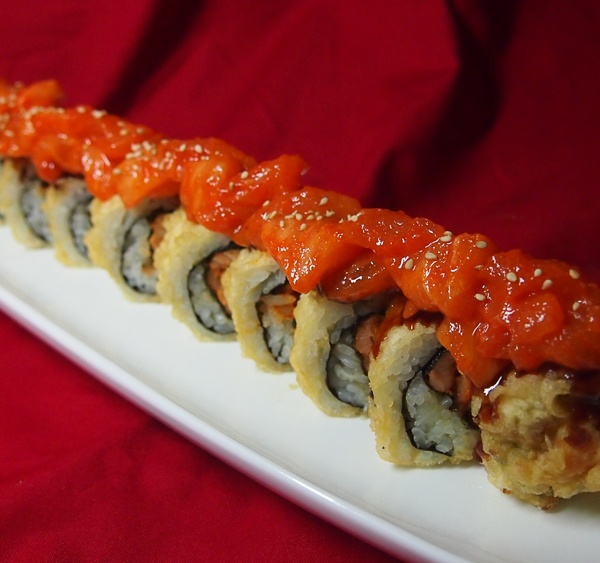 Order Lava Flow Roll food online from Joy Sushi store, Mountain View on bringmethat.com