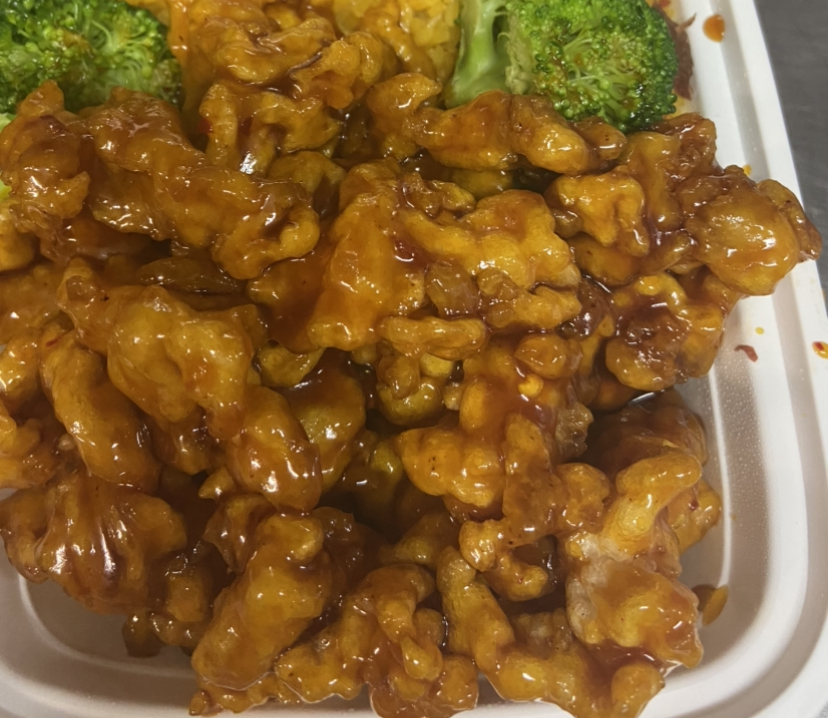 Order S 8.General Tso's chicken(white meat) food online from New Jin Xin store, Brooklyn on bringmethat.com