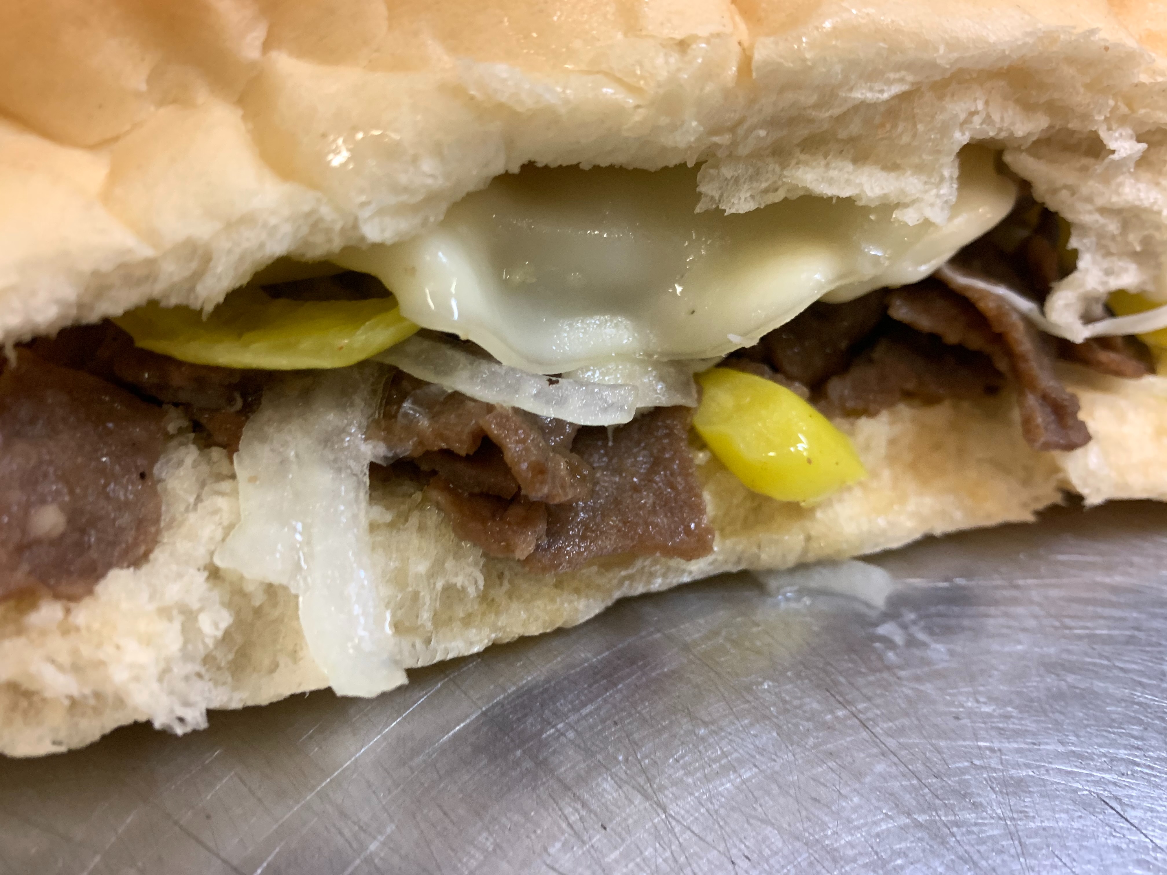 Order 18. Philly Steak & Provolone food online from Lieber Boxcar Express store, Galesburg on bringmethat.com