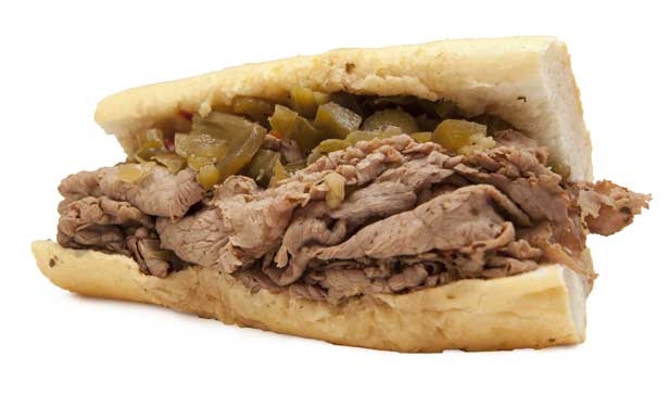 Order 6" Homemade Italian Beef food online from Fontanos Subs store, Chicago on bringmethat.com