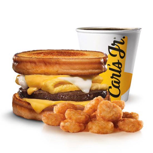 Order Grilled Breakfast Cheese Sandwich Combo food online from Carl's Jr. store, Goleta on bringmethat.com
