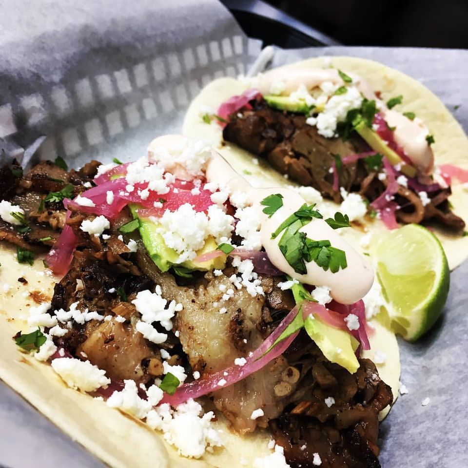 Order Smoked Brisket Tacos food online from Strange Roots Experimental Ales store, Gibsonia on bringmethat.com
