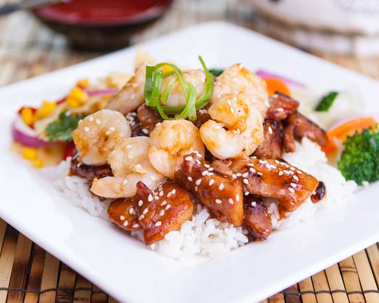 Order Chicken and Shrimp Combo food online from Quickway Japanese Hibachi store, Seven Corners on bringmethat.com
