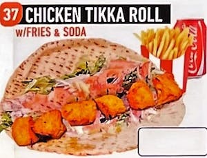 Order #37 Chicken Tikka Roll food online from Jersey Kabob Platter & Pizza store, Monroe Township on bringmethat.com