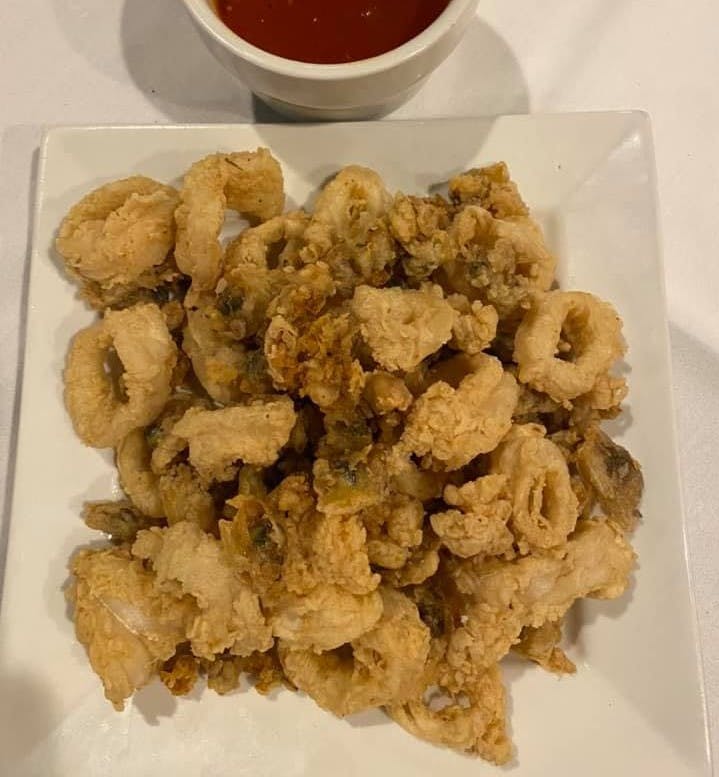 Order Fried Calamari - Appetizer food online from Pompilio Pizzeria & Restaurant store, Westwood on bringmethat.com