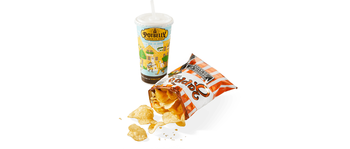 Order Chips + Drink food online from Potbelly Sandwich Works store, Naperville on bringmethat.com