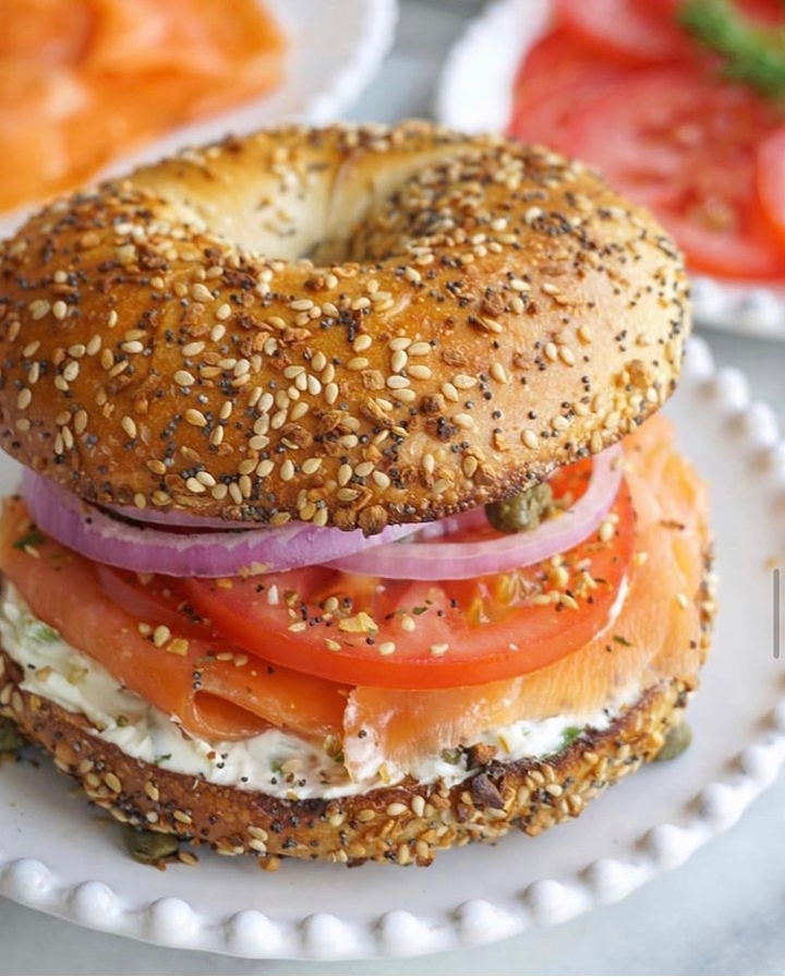 Order Bagel and Lox Sandwich food online from Spring St Cafe store, Los Angeles on bringmethat.com