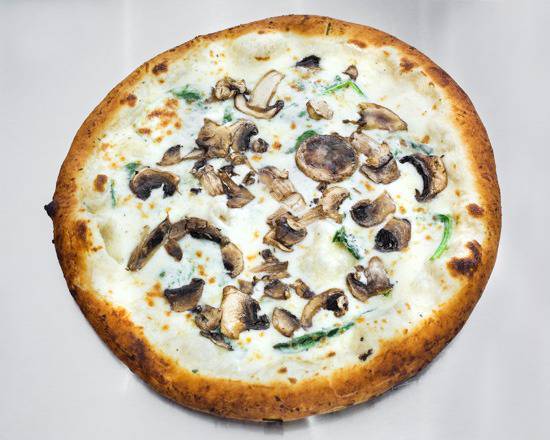 Order White Mushroom Pizza food online from Urban Bricks store, Kearny on bringmethat.com