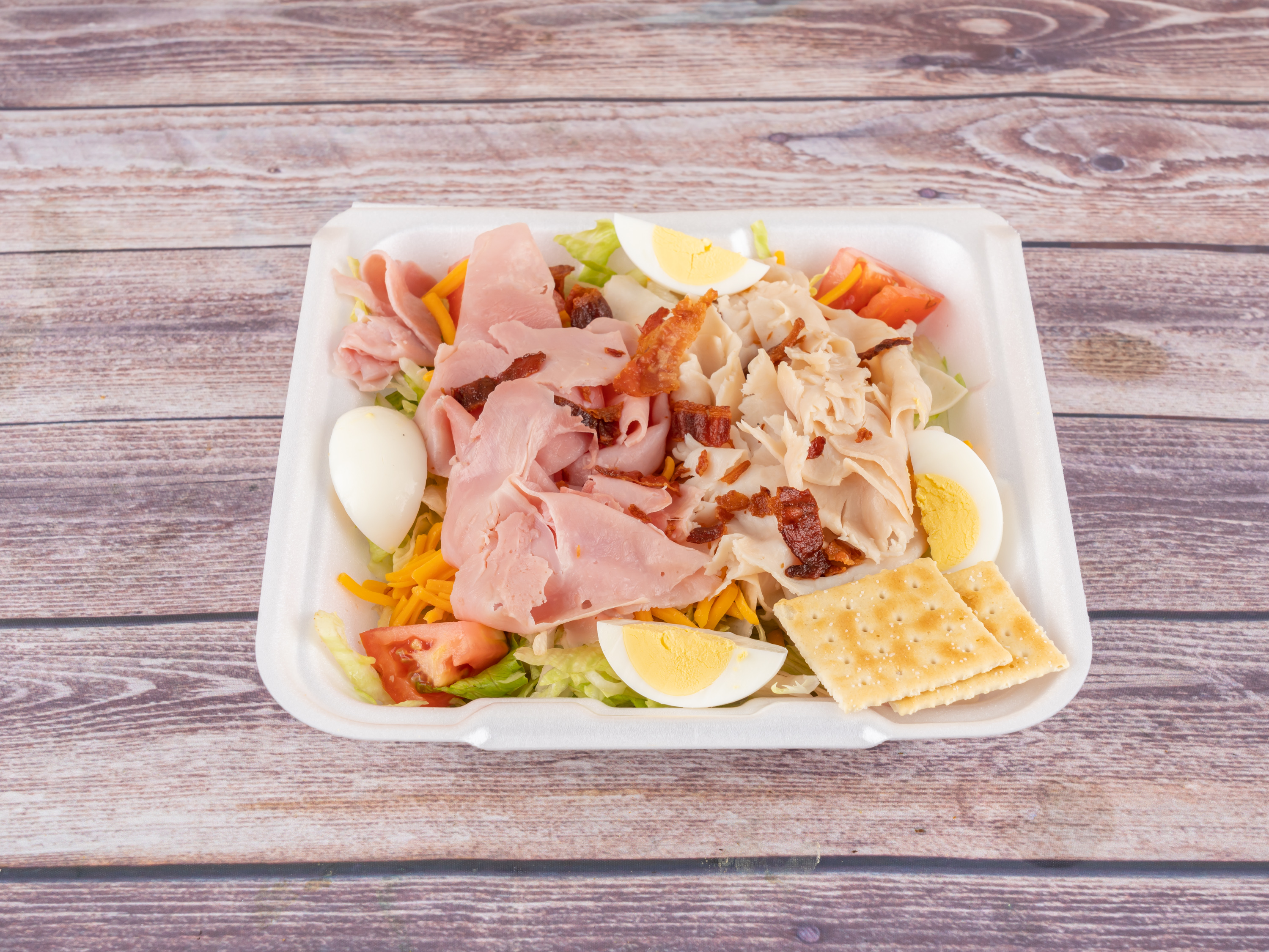 Order Chef Salad with Ham and Turkey Lunch Special food online from Joes Deli store, Houston on bringmethat.com
