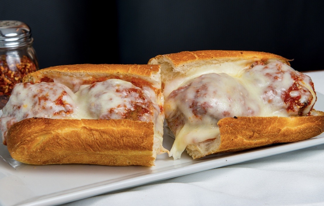Order Meatball Parmigiana Sandwich food online from AGO store, Los Angeles on bringmethat.com