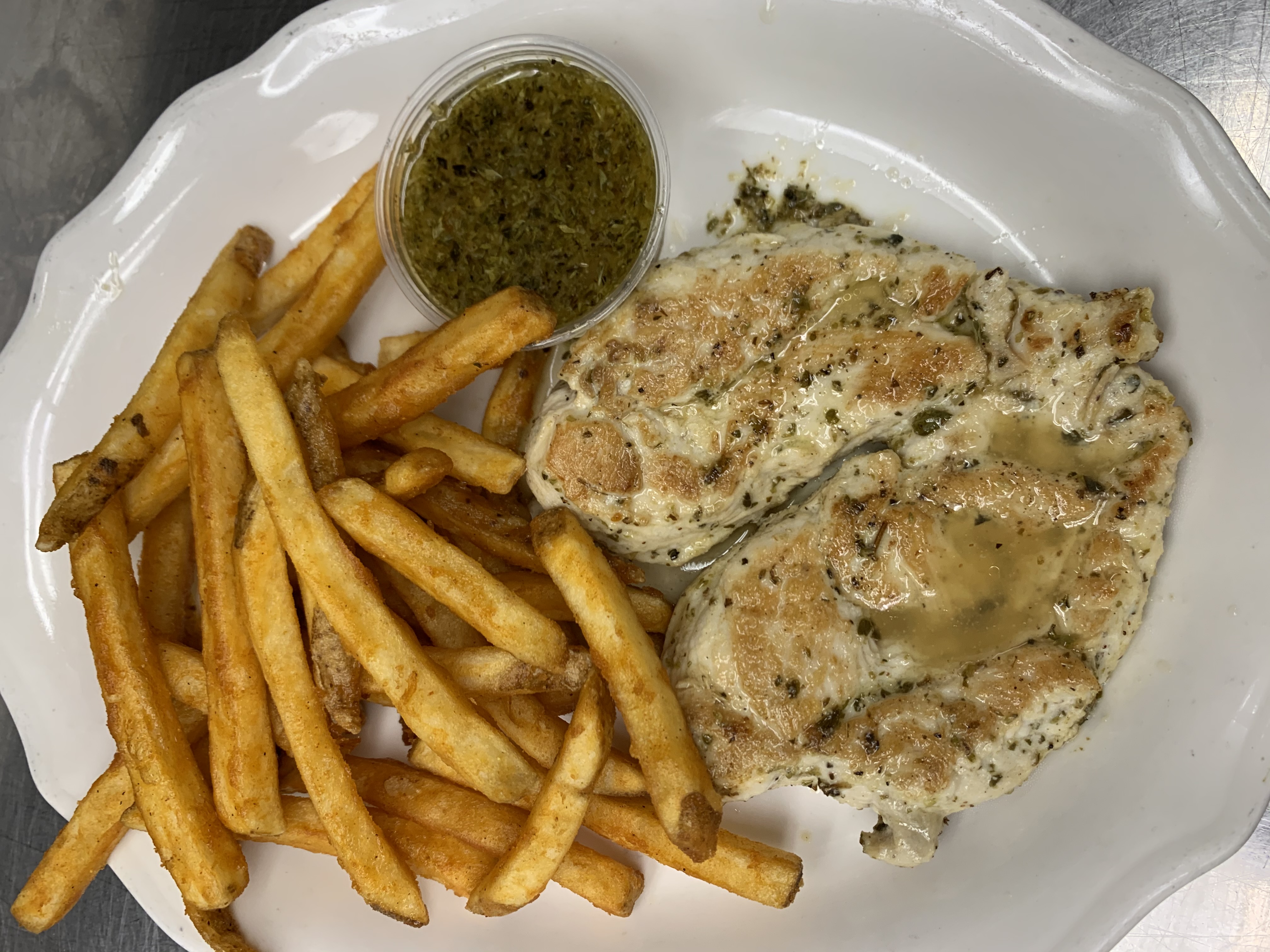 Order Greek Chicken Breast food online from 1st Place Sports Bar store, Hoffman Estates on bringmethat.com