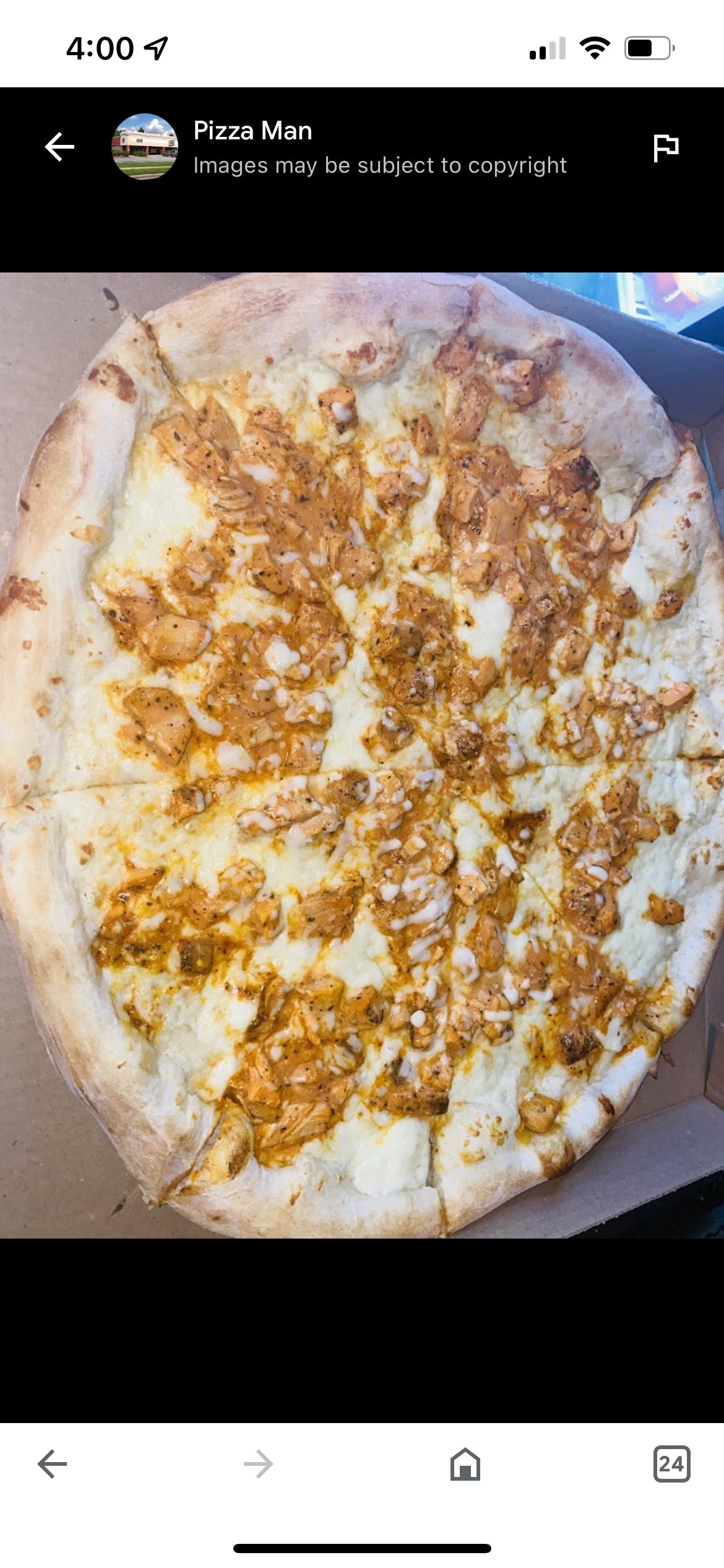 Order Buffalo Chicken Pizza - Medium 16'' (6 Slices) food online from Pizza Mania store, Norcross on bringmethat.com