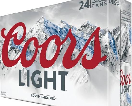 Order Coors Light, 24pk-12oz can beer (4.2% ABV) food online from Ogden Wine & Spirit store, Naperville on bringmethat.com