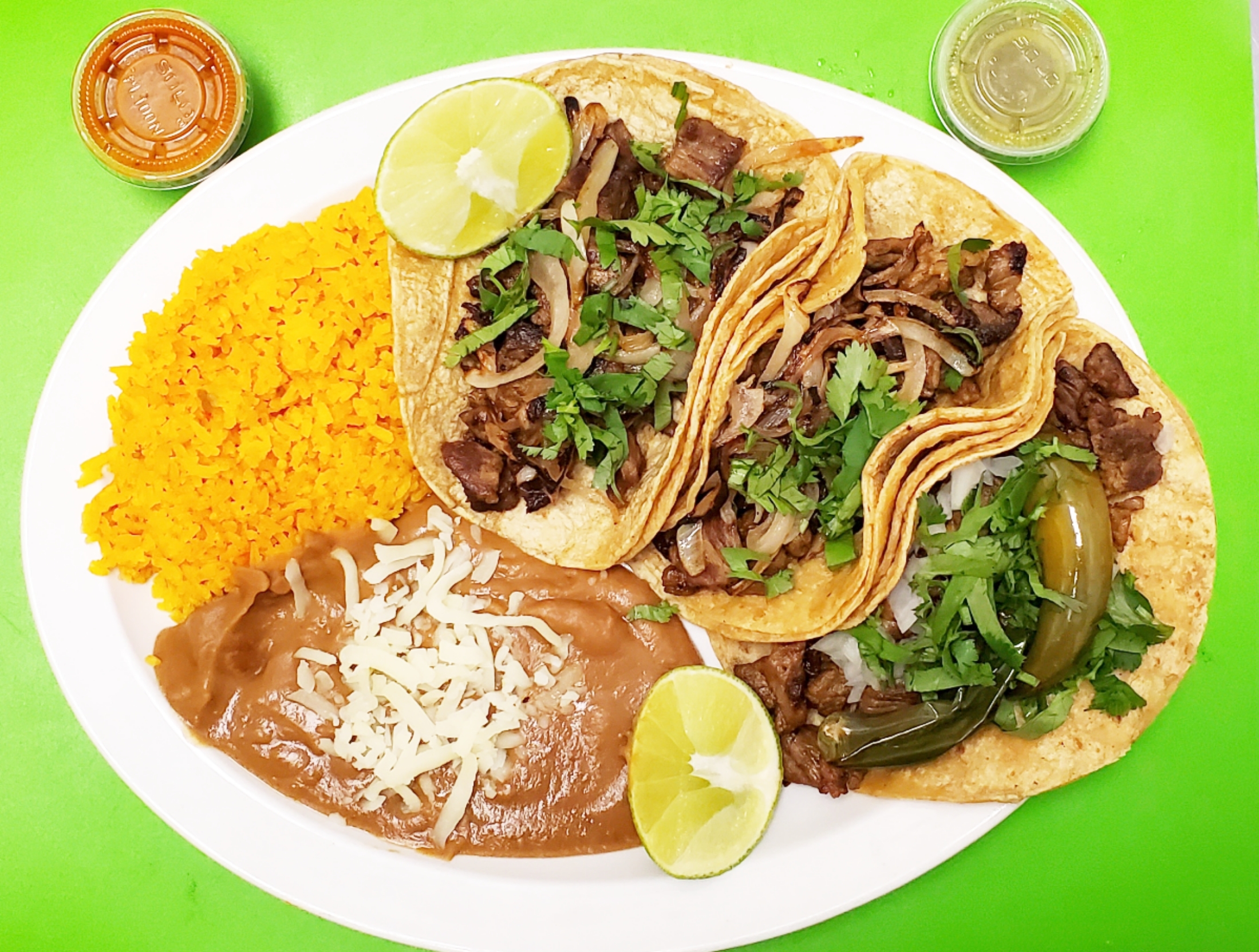 Order Taco Dinner  food online from Los Chapines Tortilleria store, Des Plaines on bringmethat.com