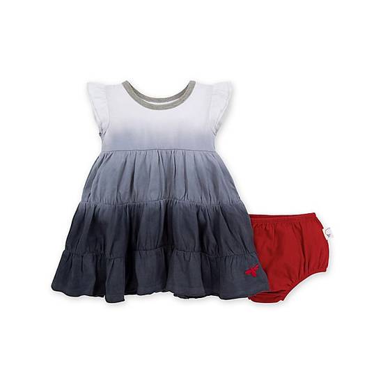 Order Burt's Bees Baby® Newborn 2-Piece Dip Dyed Dress and Diaper Cover Set in Blue/Red food online from Bed Bath & Beyond store, Lancaster on bringmethat.com