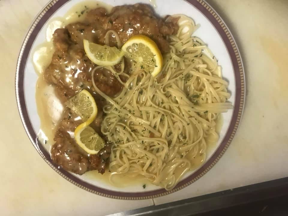 Order Chicken Francese - Entree food online from 4 Brothers Pizzeria & Restaurant store, Greenwood Lake on bringmethat.com