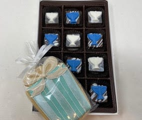 Order Menorah truffle chocoaltee box & custom gift cookie food online from Twisted Gourmet Chocolates store, Passaic on bringmethat.com
