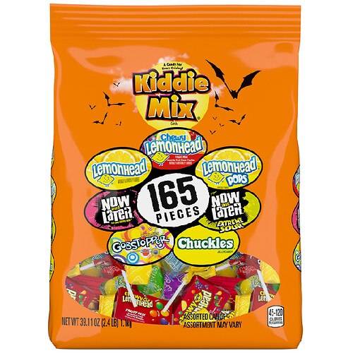 Order Ferrara Candy Kiddie Mix, Lemonhead, Now & Later, Gobstopper, Chuckles, Halloween, XL Bag 165 Pieces - 39.11 oz food online from Walgreens store, OLNEY on bringmethat.com