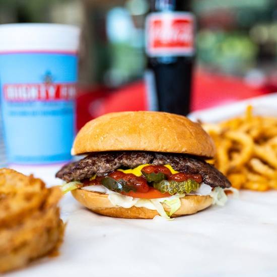 Order FOB food online from Mighty Fine Burgers store, Round Rock on bringmethat.com