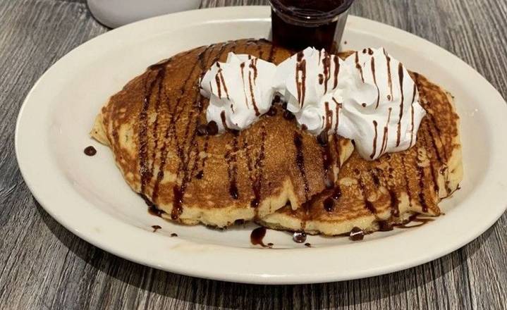 Order Jr Chocolate Chip Pancakes-OO food online from Biscuits Cafe store, Glendale on bringmethat.com