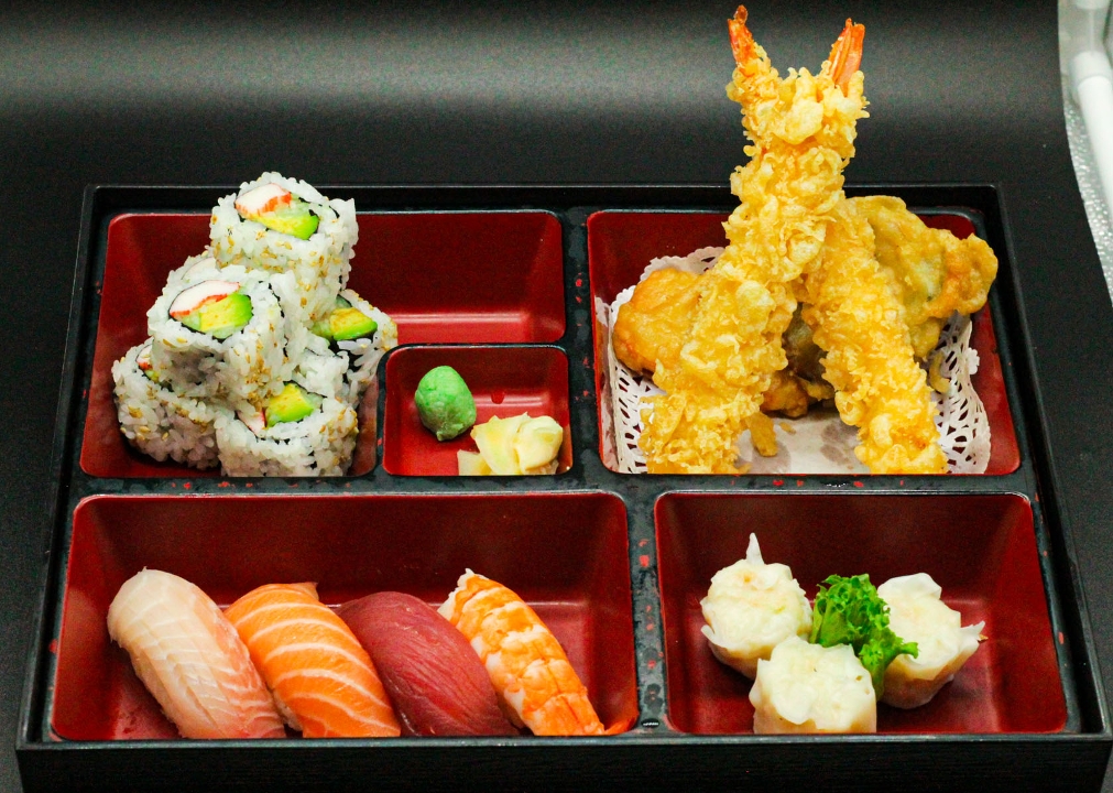 Order Bento Box A (Sushi) food online from Mahzu store, East Windsor on bringmethat.com